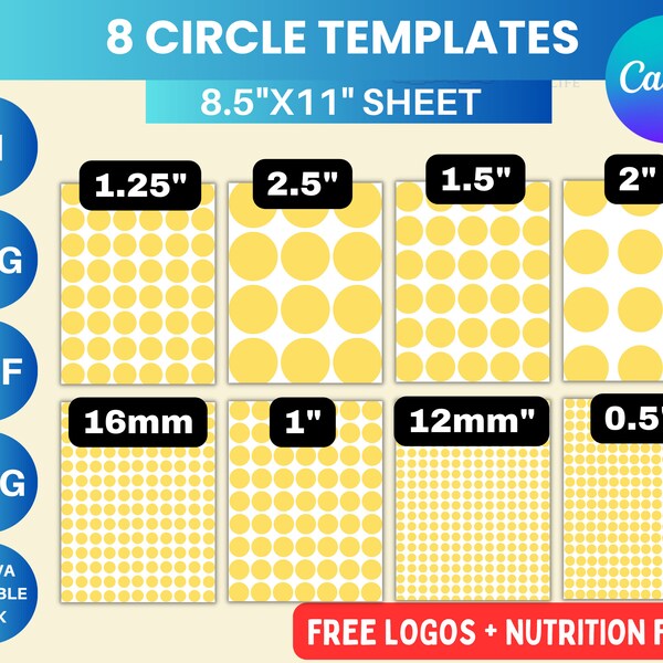 Circle Template Etsy