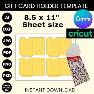 Titulaire de la carte cadeau cadeau SVG| Cadeaux SVG | Fichier découpé pour carte-cadeau | carte-cadeau d'anniversaire | Porte-cartes d'anniversaire modèle| Cricut | Cadeau SVG