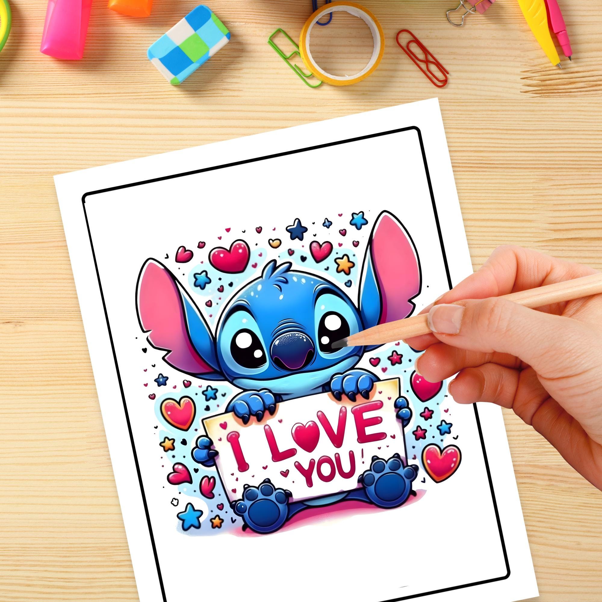 【WONDER WONDER】Tingle Unique Coloring Stitch L Training SK Coloring Stitch from Lilo & Stitch Coloring Book Page