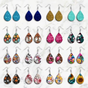 Teardrop Earring Sublimation CANVA Template, Sublimation Earring Template Svg, Earring Template For Sublimation image 3