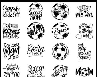 Soccer Mom SVG Bundle: 30 Designs for Shirts, Totes (Digital Files)
