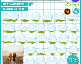 Bleach Effect Distressed Edges Canva Frames Editable Canva Frames Drag and Drop Bleach Effect Canva Frames Customizable Bleach Effect Frames