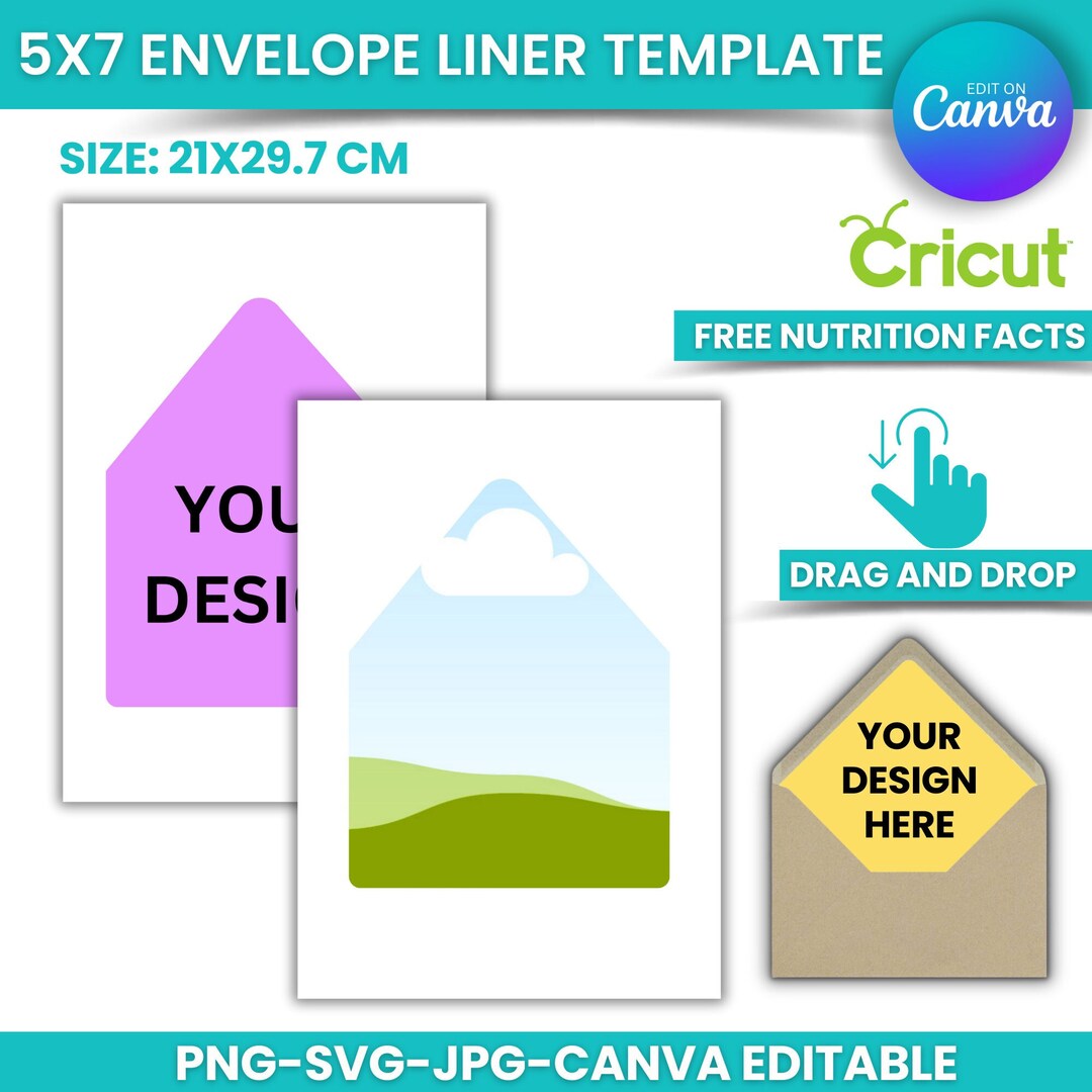 Envelope Liner Euro Flap, Envelope Liner Template, Envelope Liner SVG