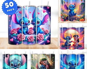 Lilo & Stitch Tumbler Wrap Designs: 20 oz Sublimation Bundle (PNG)