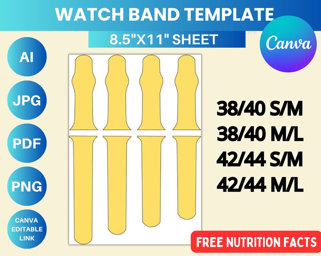Iwatch Band Svg. Watch Band SVG Template Watch Band Jig Template for ...