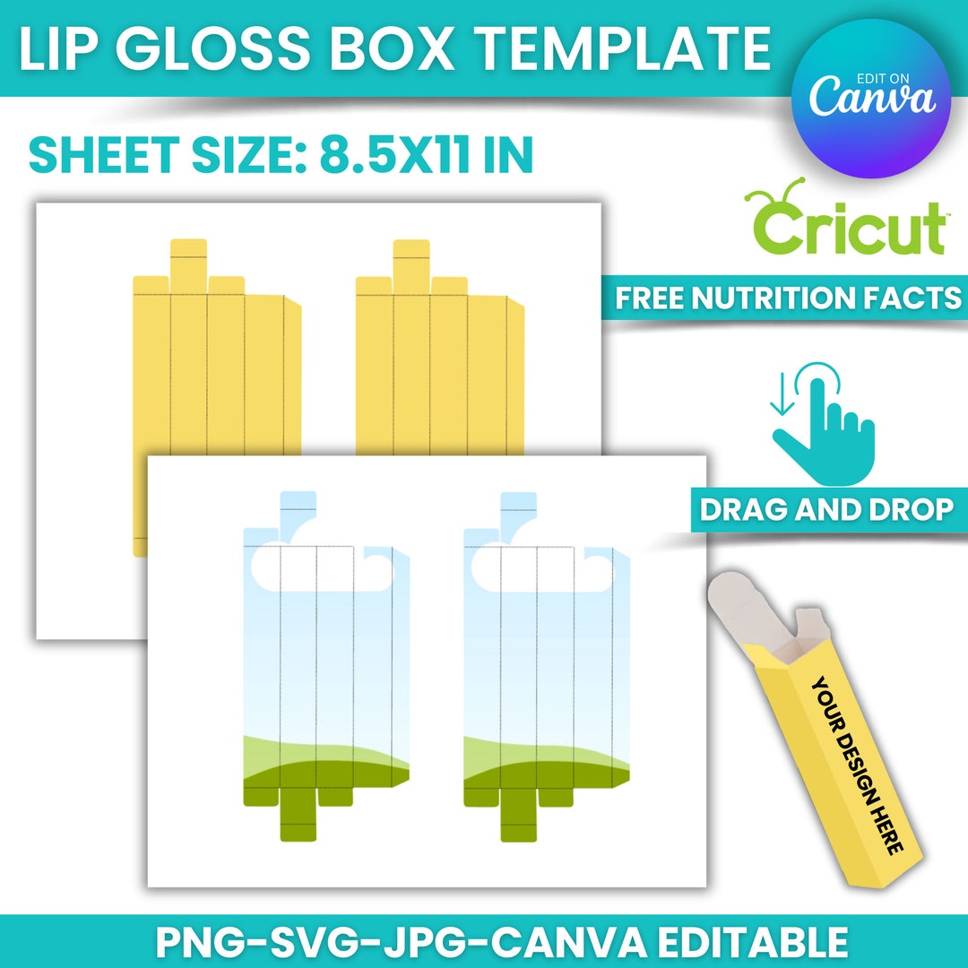 Lip Gloss Box Template Lip Gloss Box SVG Lip Balm Box Template Canva Lip Gloss Box Template Lip Gloss Box SVG Lip Balm Box Template Canva