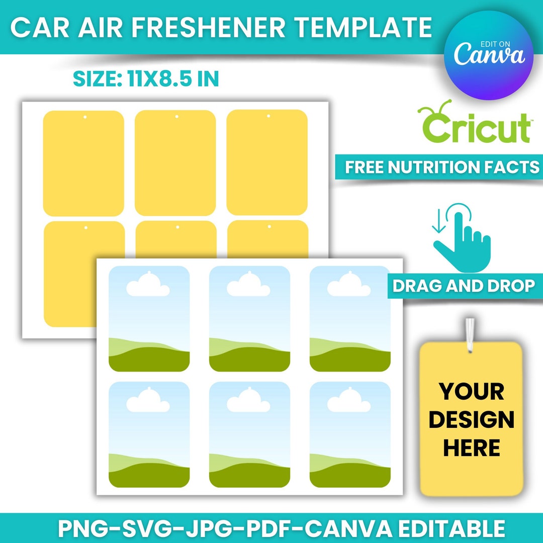 3 X 4 Car Air Freshener, Blank Air Freshener Template, Sublimation