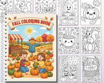 Fall Coloring Pages, Fall Coloring Book, Fall Coloring Sheets, Autumn Coloring Pages, Fall Coloring Pages for Kids-Fall Coloring Activities