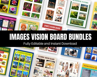Printable Vision Board Bundle with 85+ Printable Pages, Affirmations,Manifest Checks and more,Vision Board Kit Printable Manifesting Board