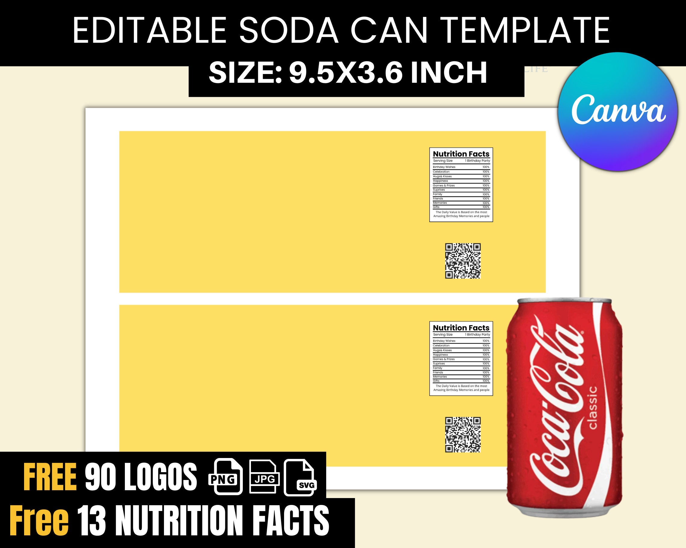 Soda Can Template - Etsy