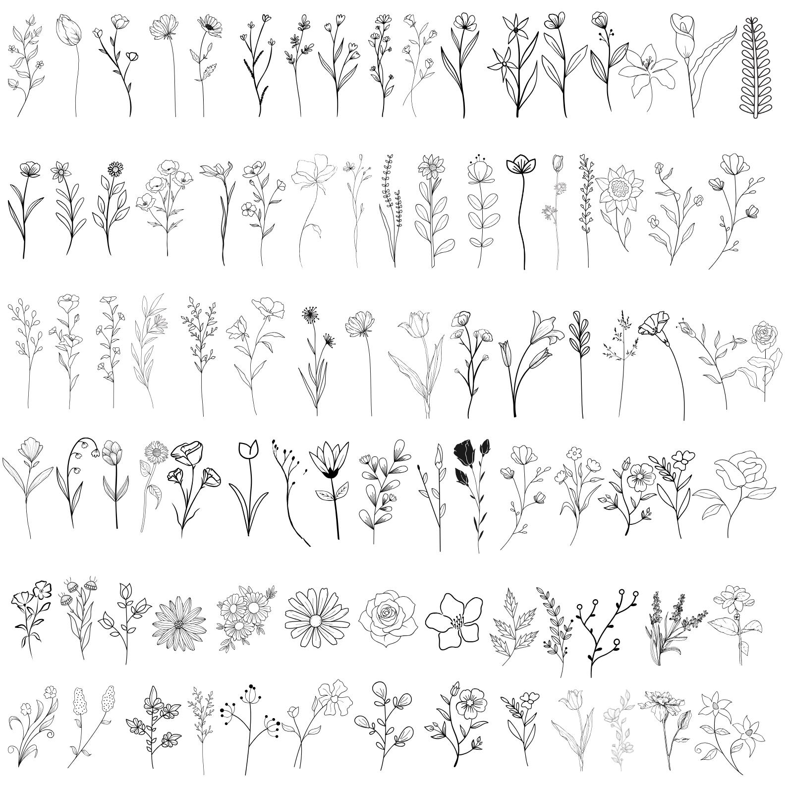 100 Botanical Svg Bundle, Flower Svg Png, Floral Svg Bundle, Flower ...