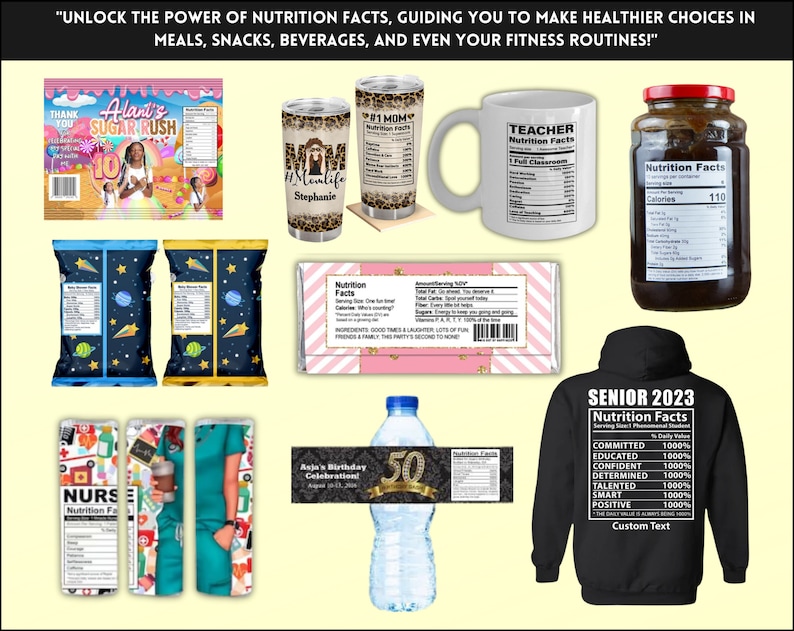 1500 Party Favor Templates Bundle Party Favors Gift Chip Bag Templates