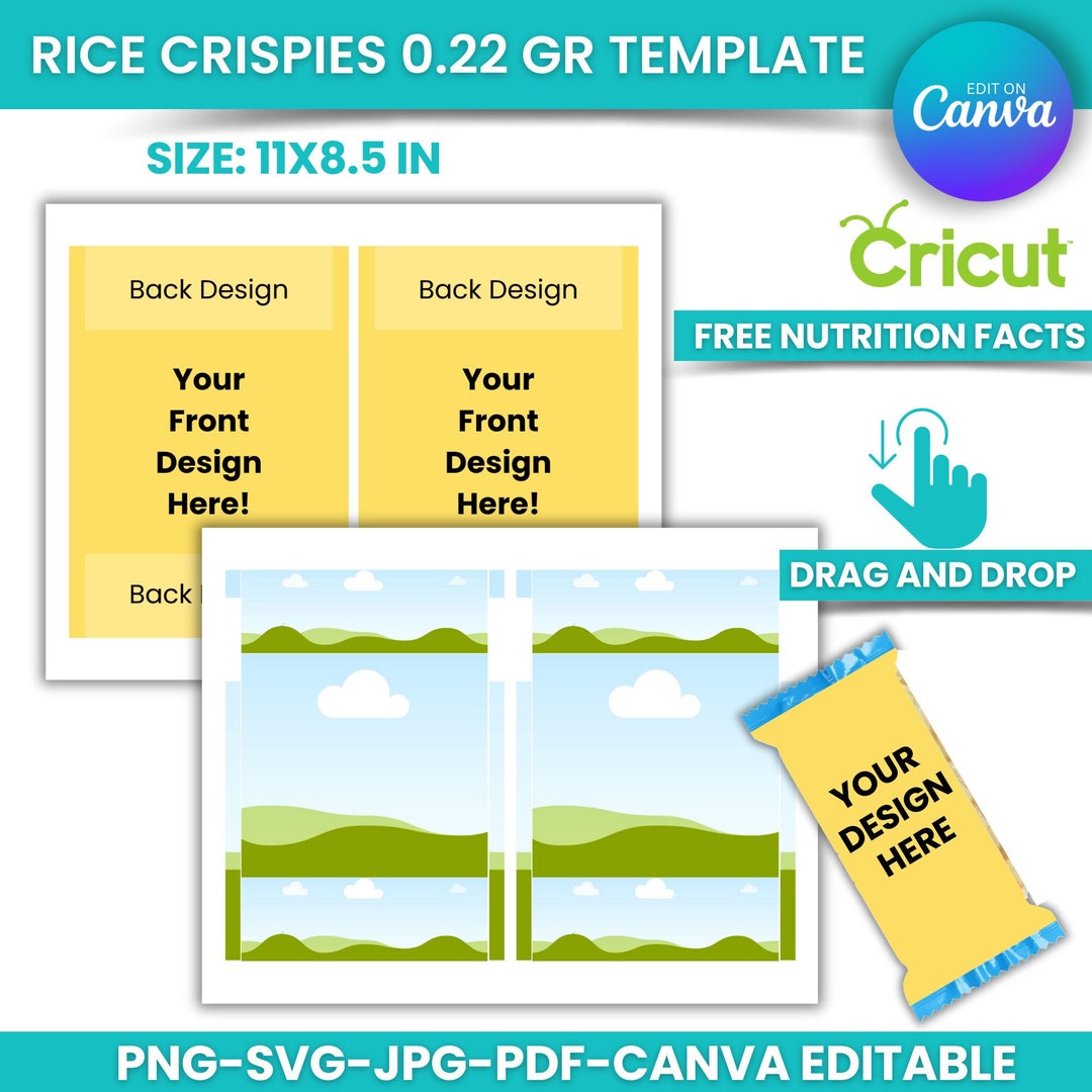 Editable Rice Crispies Treat Label Template (digital Download) - Etsy
