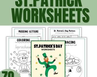 St. Patrick's Day Activity Pack: 70 Printable Pages (Classroom Activity Sheets)
