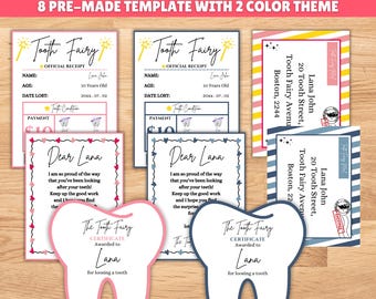 Editable Tooth Fairy Letter and Receipt Set (Digital Download)
