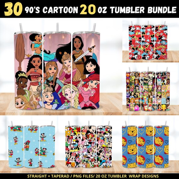 Cartoon Princess Tumbler Design: Magic Kingdom Sublimation (Digital Download)
