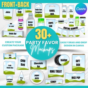 50000+ Party Favor Templates Bundle, Editable Party Labels, Chip Bag Template, Water Bottle Labels, Birthday Party, SVG Bundle for Cricut,
