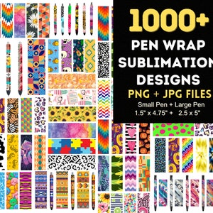 1000+ Pen Wraps Designs, Pen Wrap Bundle, Pen Wrap Png, Pen Wrap Sublimation Designs, Pen Waterslide Designs, Pencil Sublimations, Glitter
