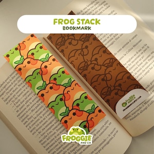 Frog Stack Bookmark - Frog Bookmarks | Cute Bookmark | Gift for Readers | Frog Lovers | Stationery | Froggy | Frog Art