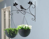 Metal Flower Pots Holder Wall-Mounted 3D Circle Dry Flower Vase Wall Hanging Basket Home Balcony Decoration Plant Bracket Hanger
