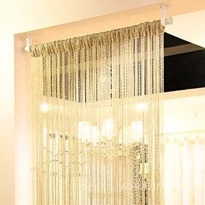 rechtop Leia Raad Glitter String Curtain Panels Door Fly Screen Room Divider - Etsy