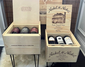 reclaimed wooden wine crates