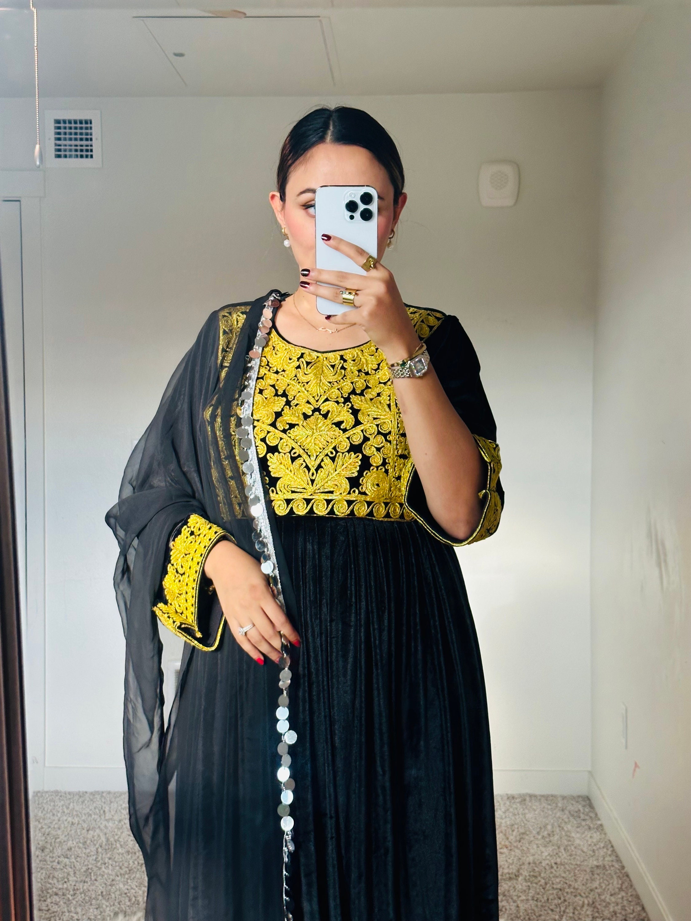 green emerald velvet dress Ramsha Pakistani Luxury Velvet Dress