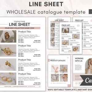 Line Sheet Template Wholesale Catalog Editable Wholesale Template Line Sheet Template Wholesale Catalog Editable Wholesale Template