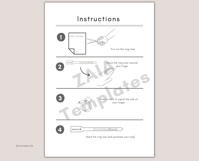Printable Ring Sizer | Accurate Ring Size Finder | Measuring Tool ...