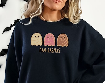 Concha Ghost Sweatshirt Halloween Pan Dulce crewneck Mexican Sweet Bread sweater Spooky Concha Sweater Hispanic Funny Pun Halloween Pullover