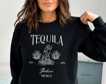 Tequila Crewneck Jalisco Mexico Sweatshirt Family Trip Sweater Mexico Jalisco Souvenir Agave Gift for Tequila Lover Bartender Gift