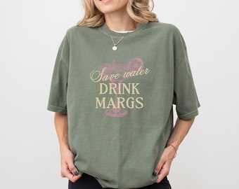 Save Water Drink Margs tshirt Tequila Lover Gift Cinco de Mayo shirt Margs and Matrimony tee Alcohol Drinking shirt Margarita Bachelorette