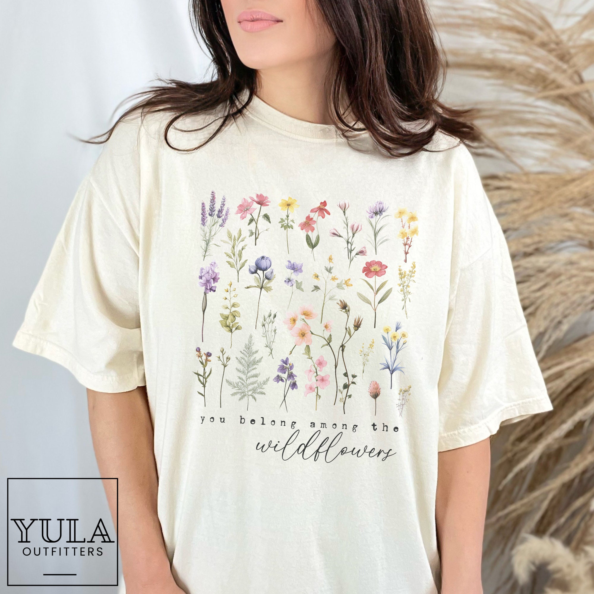 Wildflower Shirt Vintage Botanical Tshirt for Women Wildflower ...