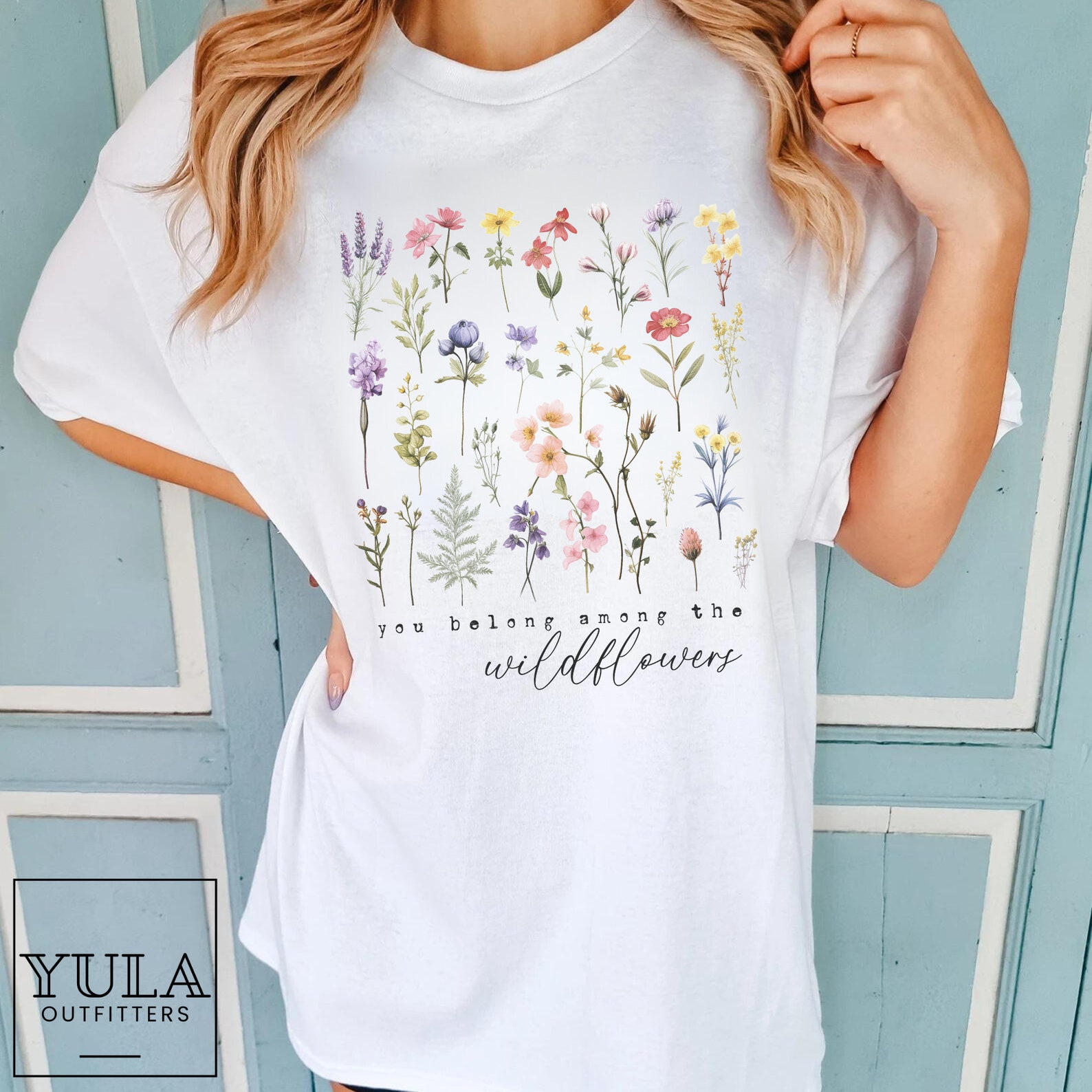 Wildflower Shirt Vintage Botanical Tshirt for Women Wildflower ...