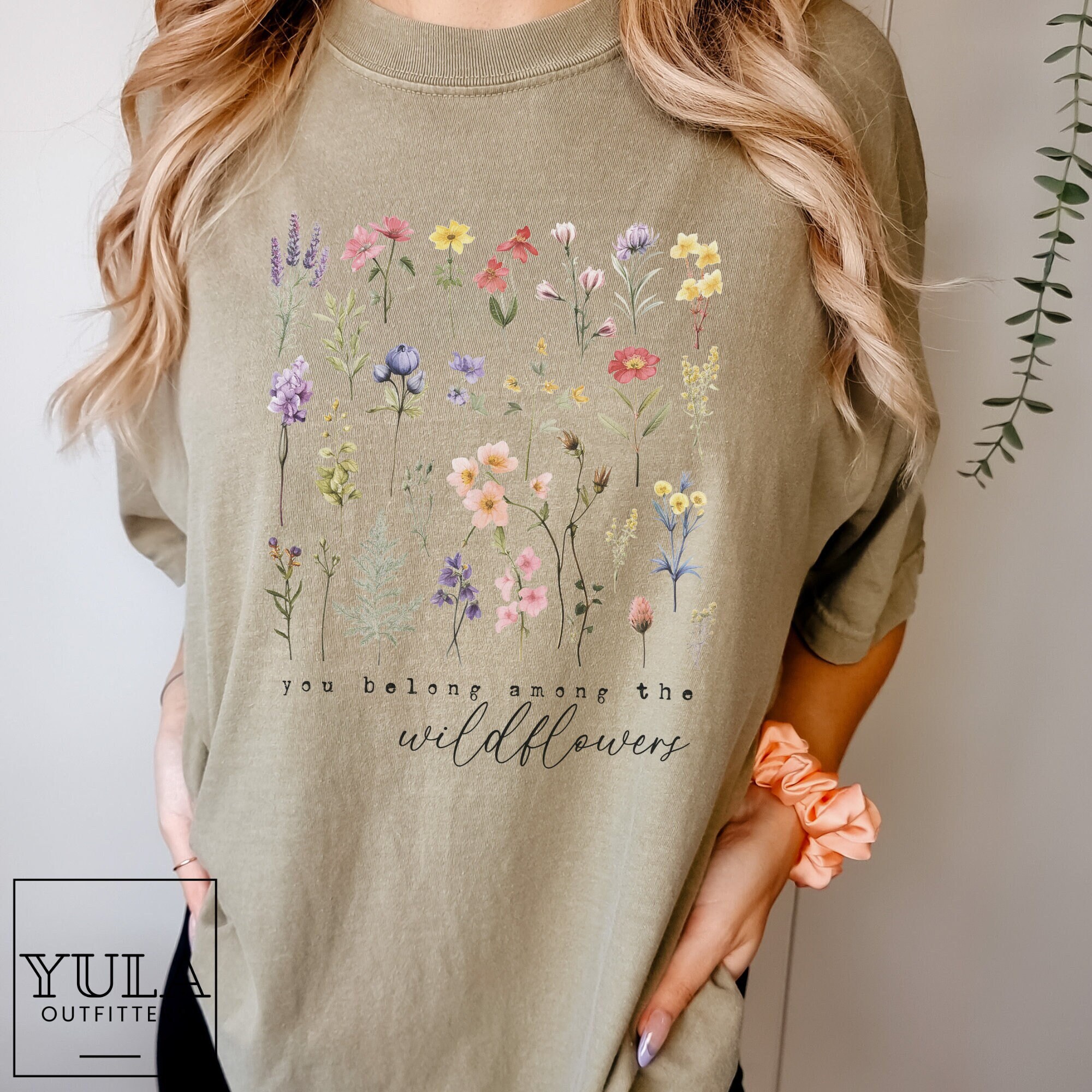 Wildflower Shirt Vintage Botanical Tshirt for Women Wildflower ...