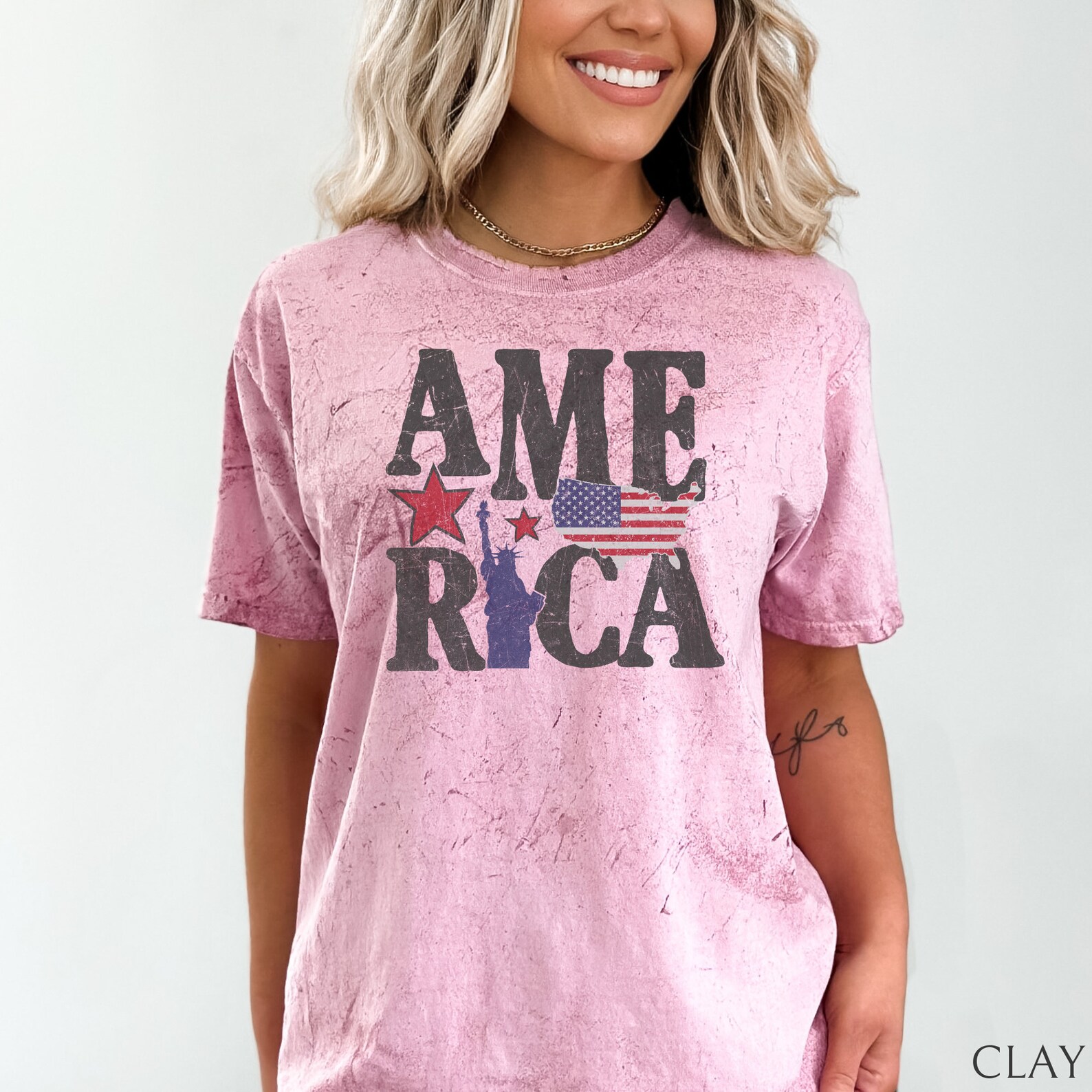 Comfort Colors Fourth of July Shirt USA Graphic Tee 4th of July Tshirt ...