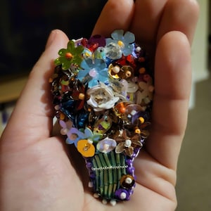 Beaded brooch