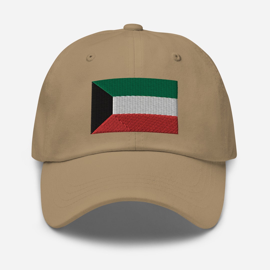 Kuwait Hat, Kuwait Flag Embroidered Baseball Cap, Kuwait Gifts, Kuwait