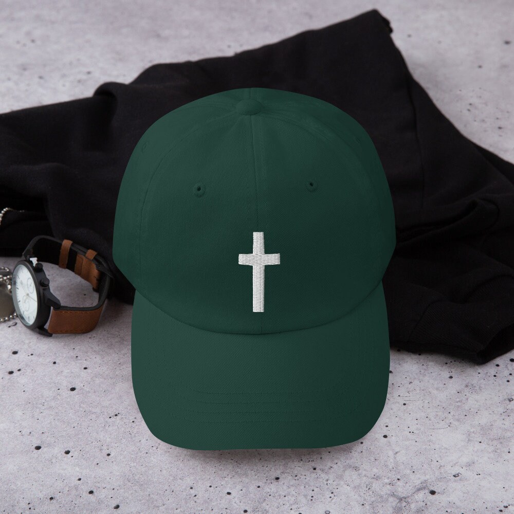 Christian Cross Embroidered Hat, Christianity Jesus Sacred Cross Ball ...