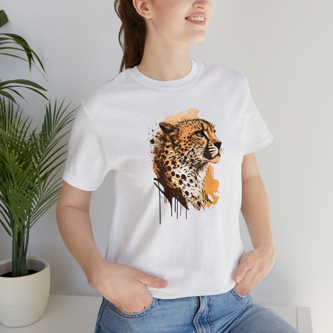 Watercolor Cheetah Shirt, Cheetah Tshirt, Cheetah Lover Gift, African ...