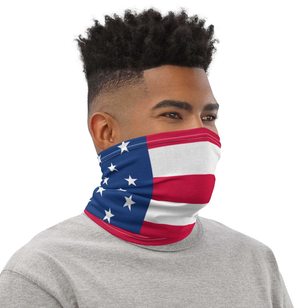 American Flag Neck Gaiter USA Flag Headband American USA Flag Etsy