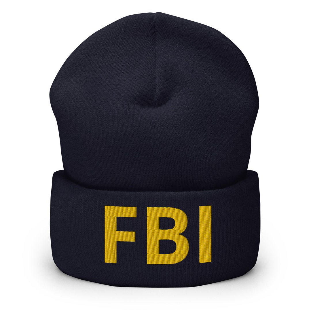 FBI Beanie, Federal Bureau of Investigation Embroidered Cuffed Winter ...