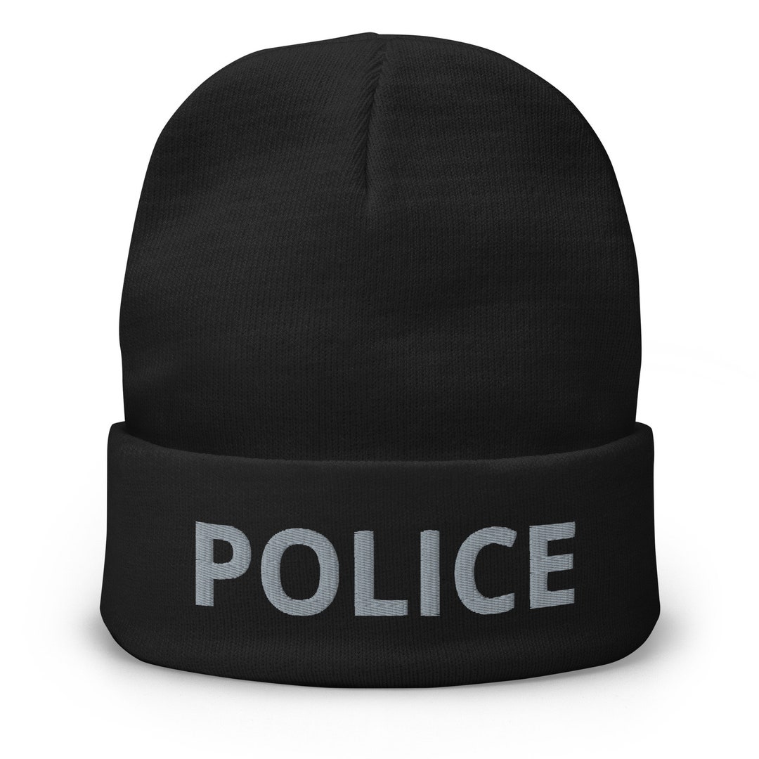 Police Embroidered Beanie, Police Winter Hat, Law Enforcement Beanie, Police Gifts, Police