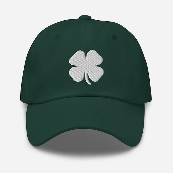 Men’s Irish Shamrock Baseball Cap – Black Cotton Embroidered Hat With Adjustable Strap For Casual Wear & Outdoor Activities