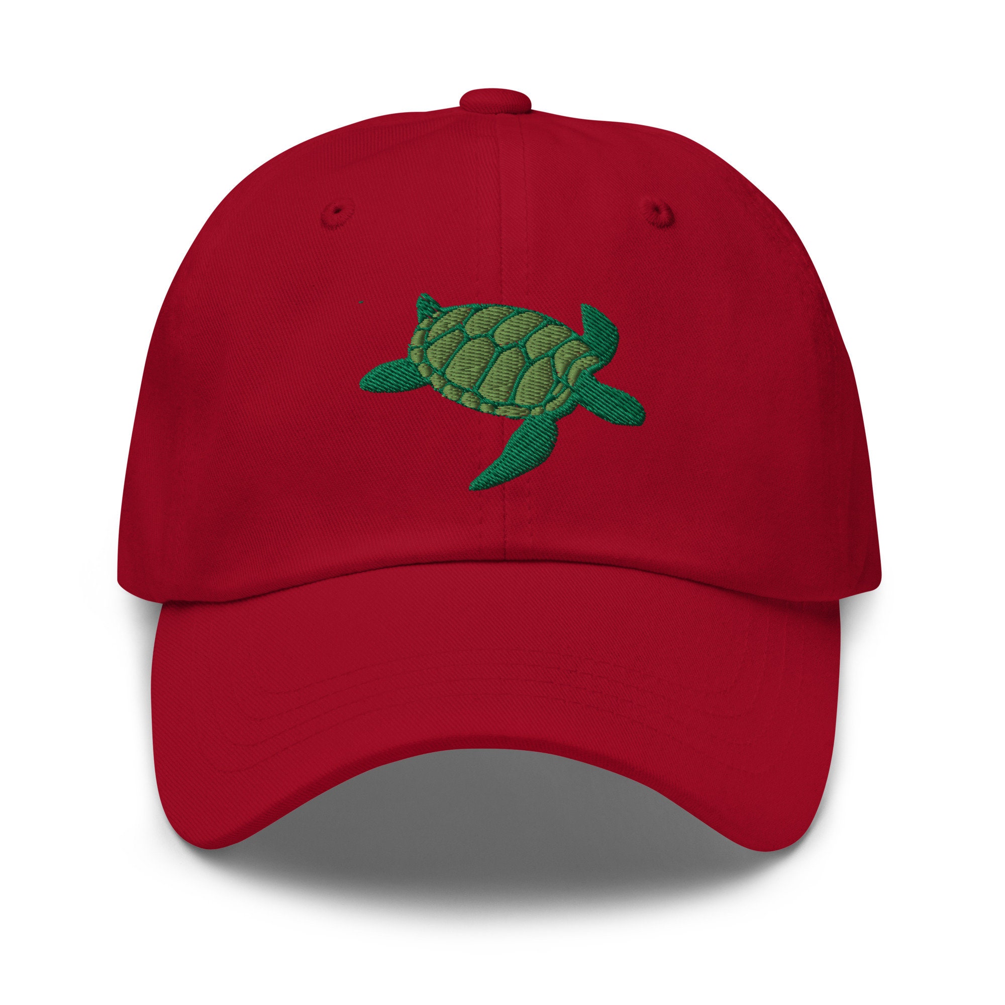 Sea Turtle Hat Sea Turtle Embroidered Baseball Cap Turtle Etsy