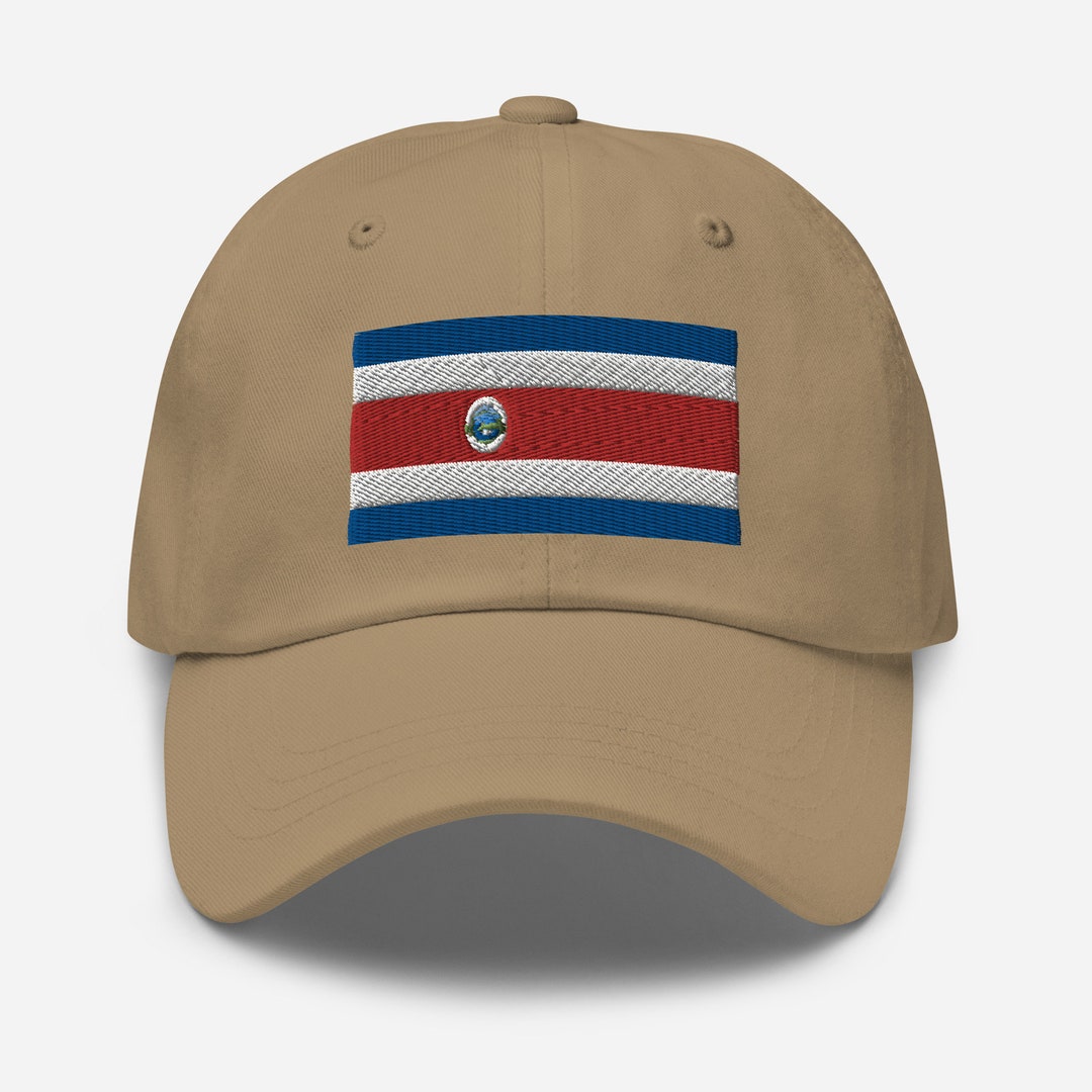 Costa Rica Hat Costa Rican Flag Embroidered Cap Costa Rica Etsy