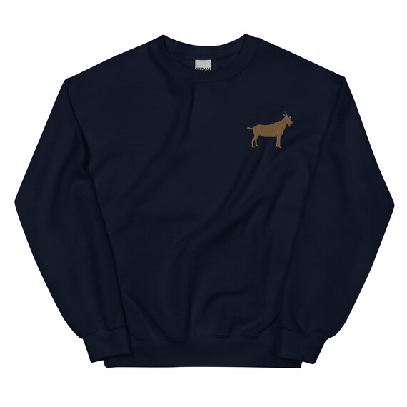 Goat Sweatshirt the GOAT Embroidered Crewneck Sweater Greatest of All Time Goat Gifts Farm Animal Shirt Goat Farmer Multiple Colors Etsy Canada