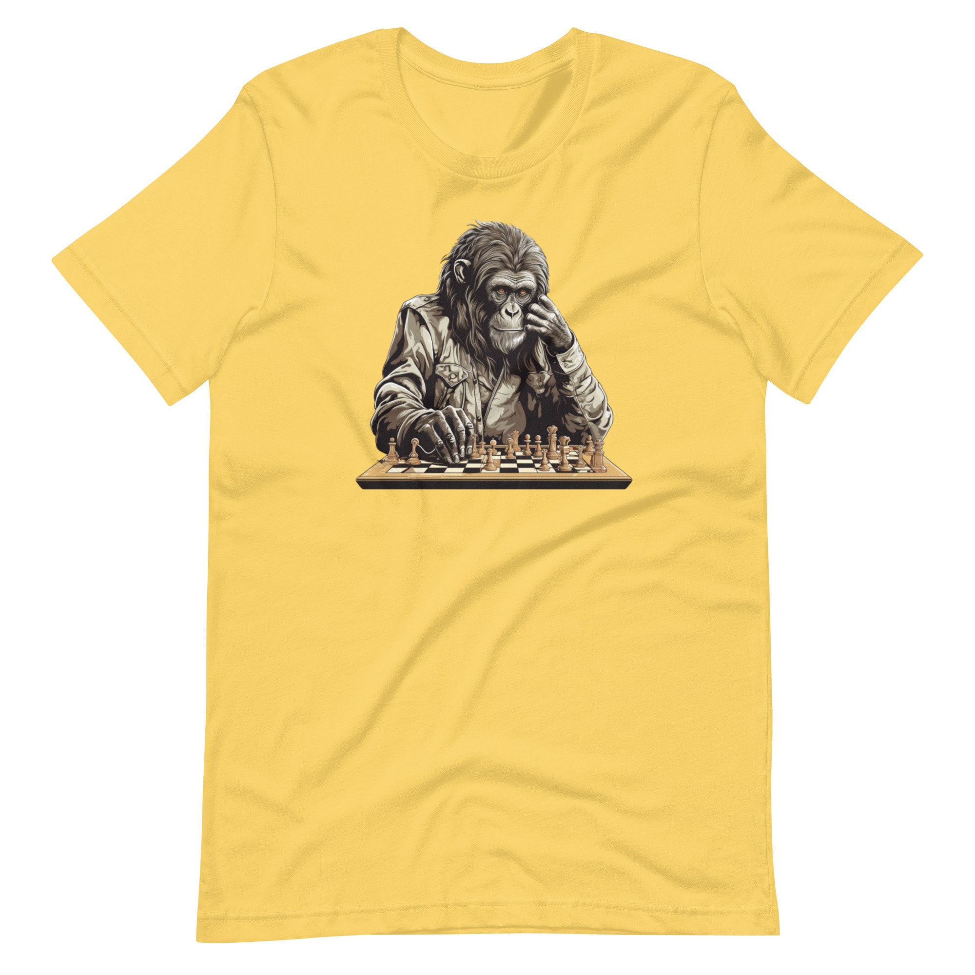 Funny Chess Monkey checkmate king chessboard 3d chess pawn room smart  monkey genius iq game night board game chimpanzees gorilla ape funny chimp   Art Board Print for Sale by weird83