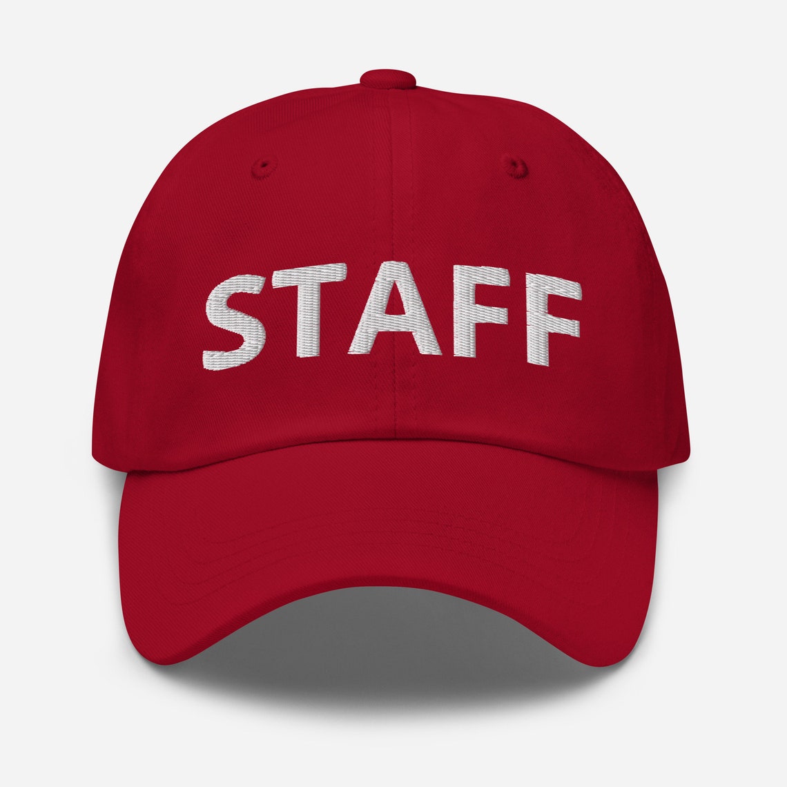 Staff Hat Worker Boss Manager Employee Costume Embroidered Etsy