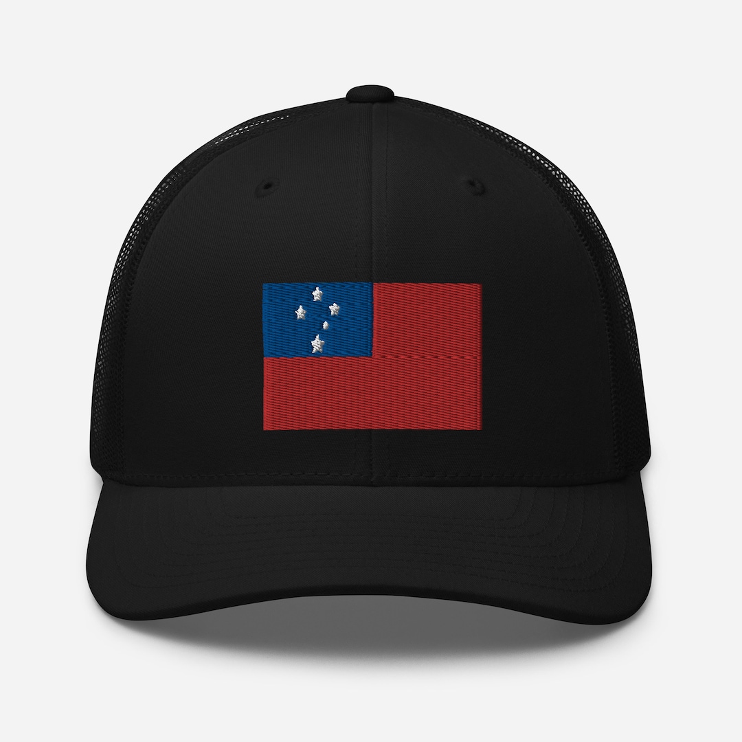 Samoa Flag Embroidered Hat, Samoan Flag Baseball Cap, Samoa Home Native